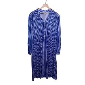 VNTG SEARS button up stripe belted dress 20